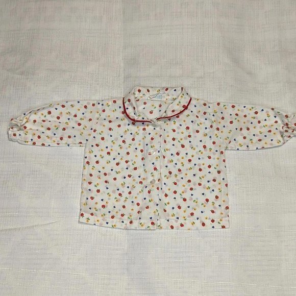Catton Candy Baby Button Down Top Vintage 1980's - Picture 1 of 6
